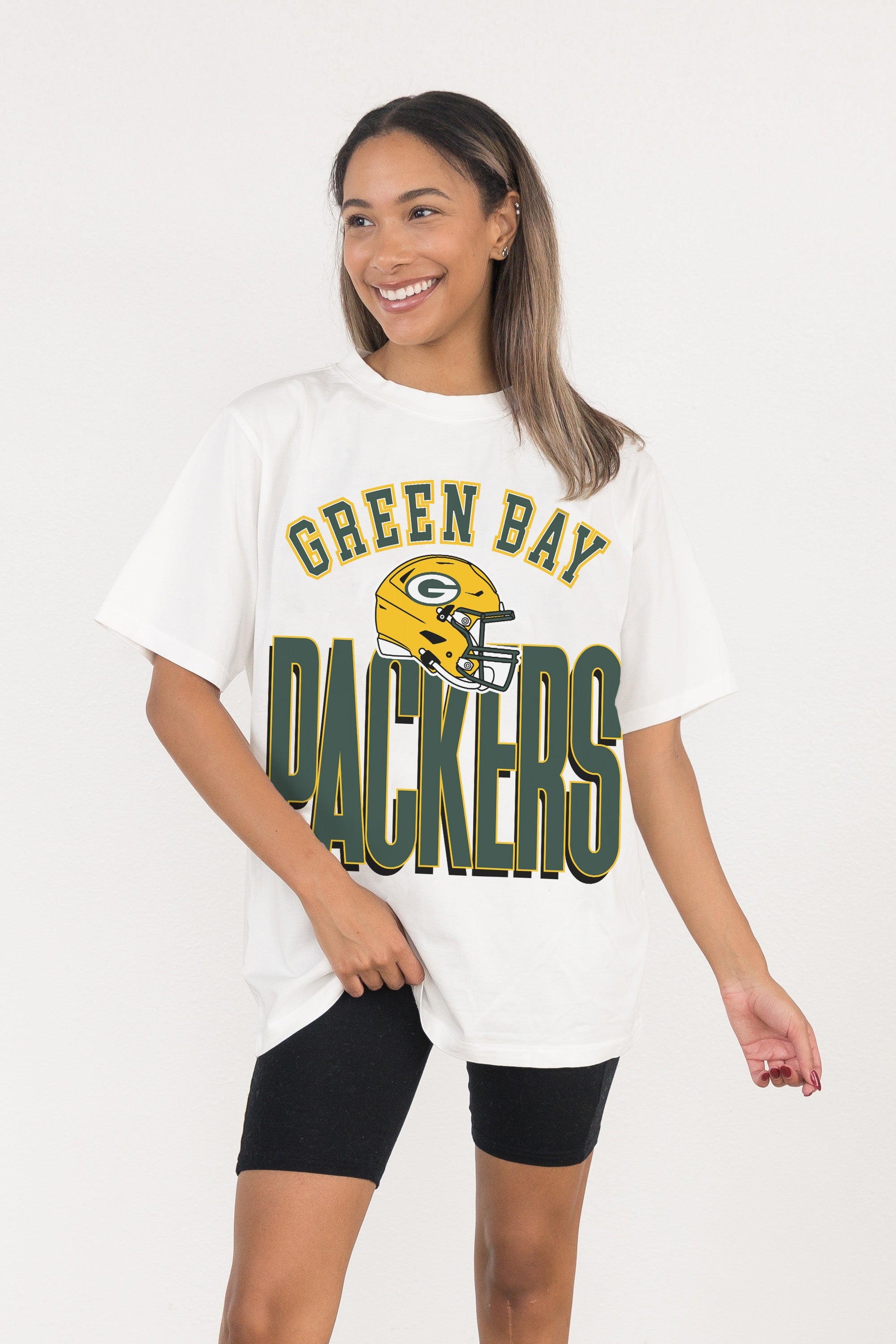 GREEN BAY PACKERS FIERCE FOCUS WASHED RELAXED FIT TEE