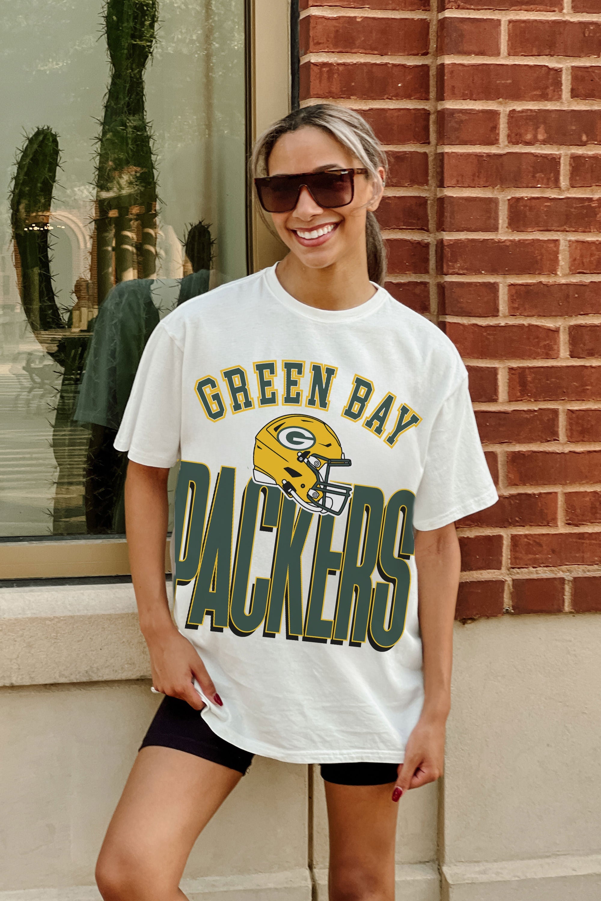 GREEN BAY PACKERS FIERCE FOCUS WASHED RELAXED FIT TEE