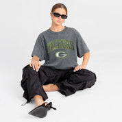 GREEN BAY PACKERS BLING SEASON OVERSIZED CREWNECK TEE