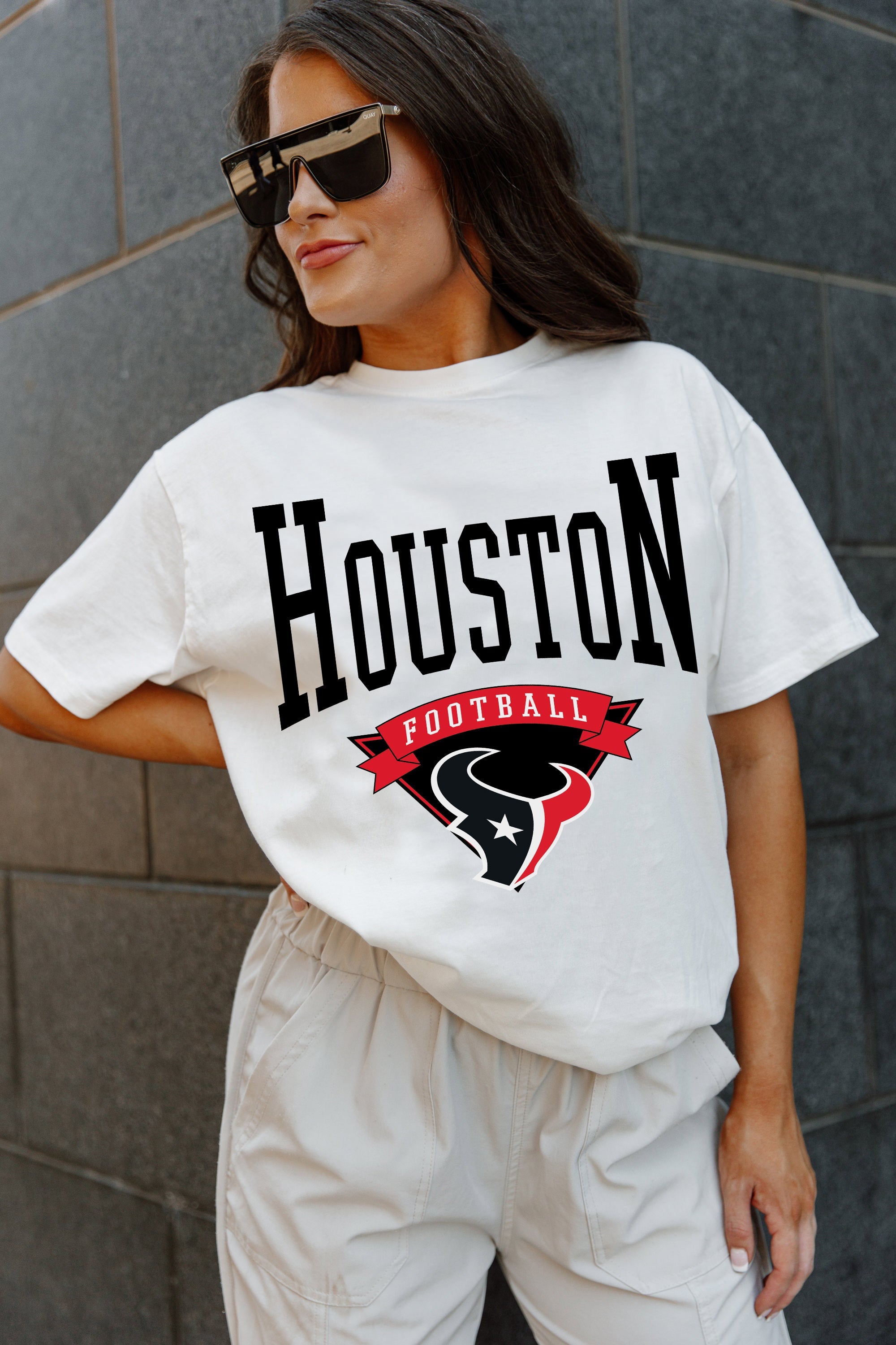 HOUSTON TEXANS ENFORCER OVERSIZED CREWNECK TEE