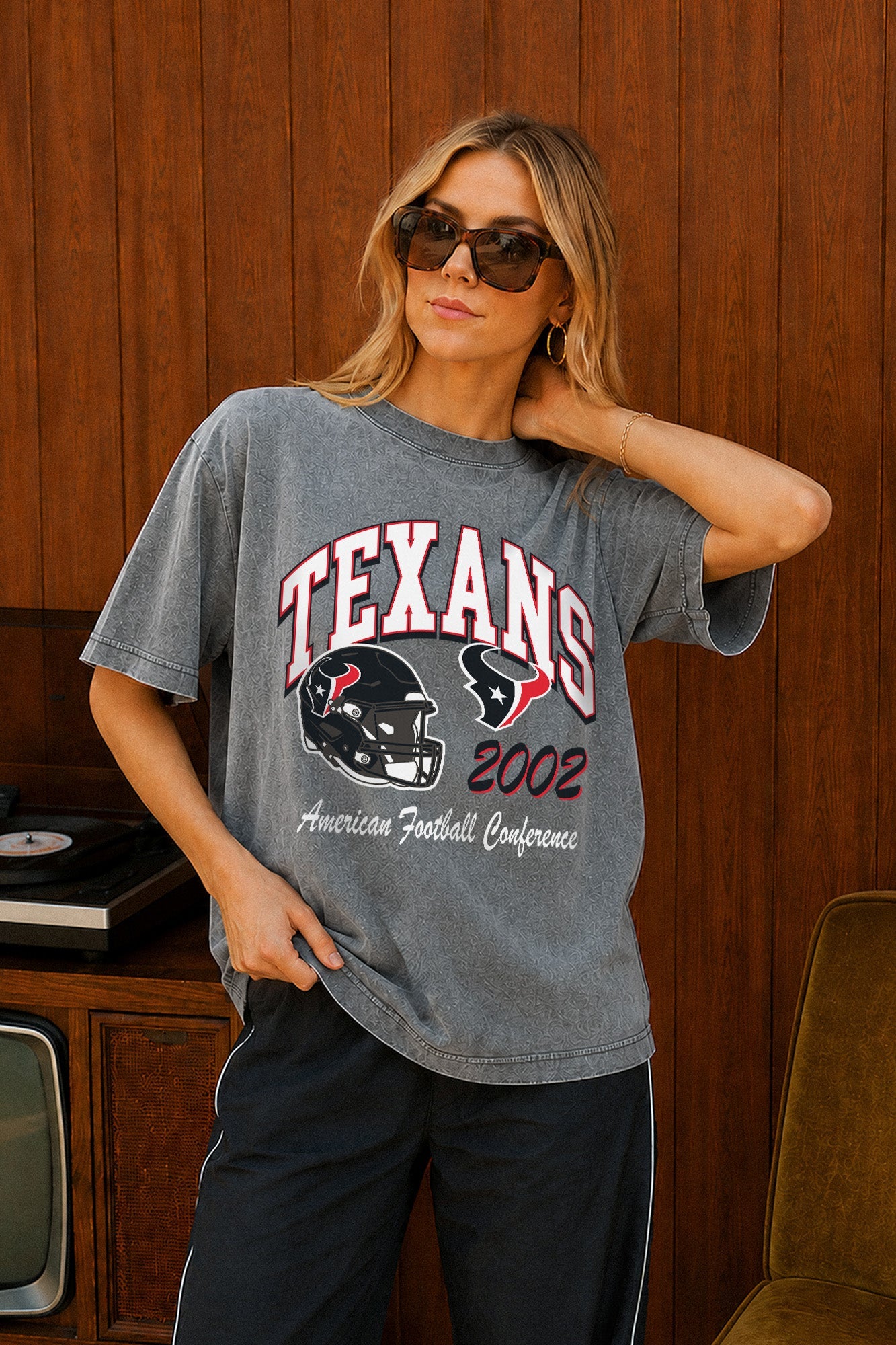 HOUSTON TEXANS CLASSIC MOTION WASHED RELAXED FIT TEE