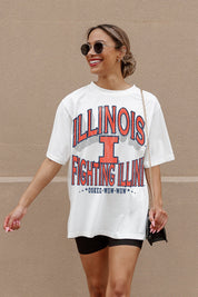 ILLINOIS FIGHTING ILLINI SHAKEDOWN OVERSIZED CREWNECK TEE
