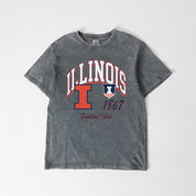 ILLINOIS FIGHTING ILLINI CLASSIC MOTION WASHED RELAXED FIT TEE