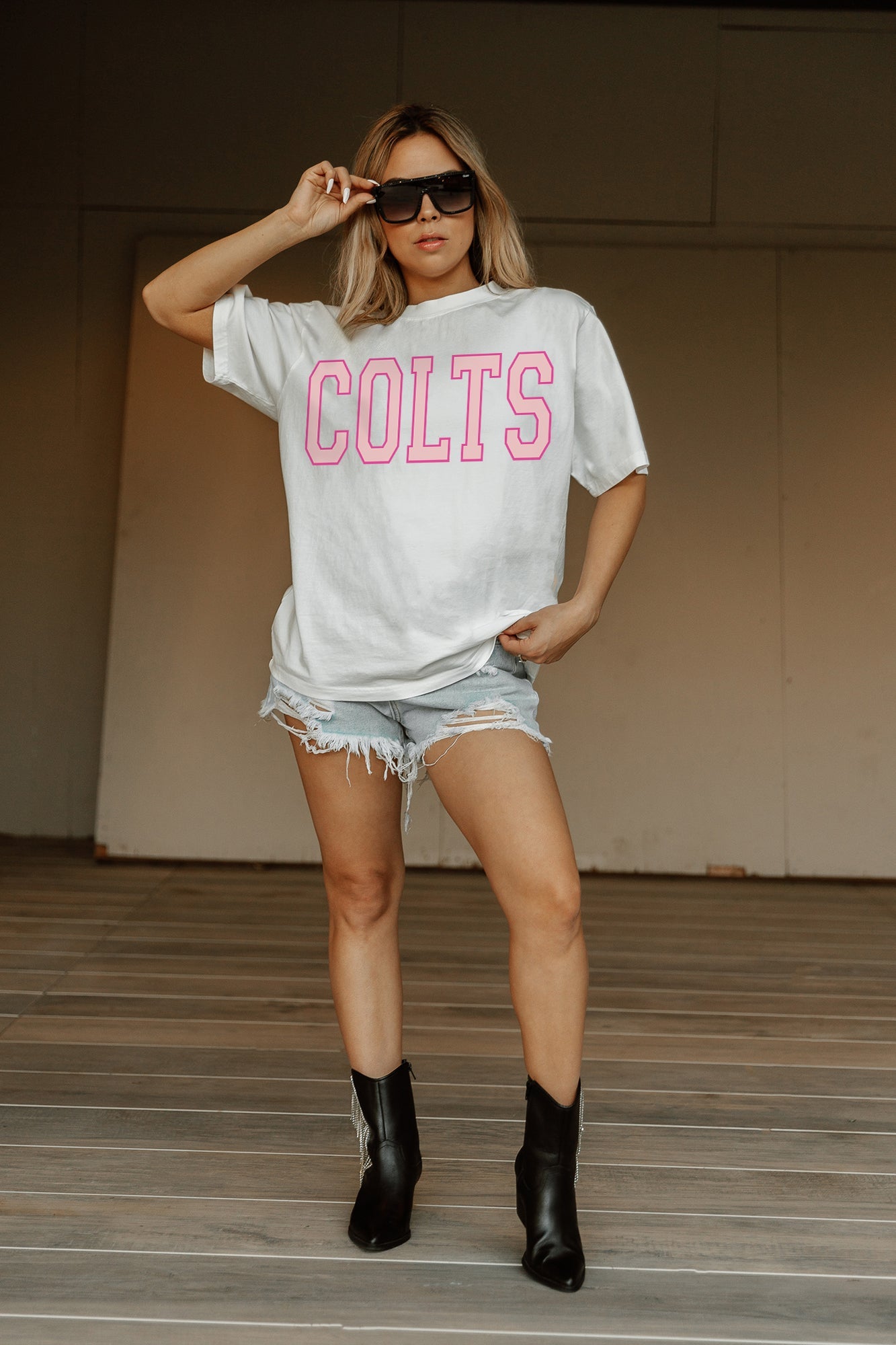 INDIANAPOLIS COLTS GAMEDAY ERA OVERSIZED CREWNECK TEE