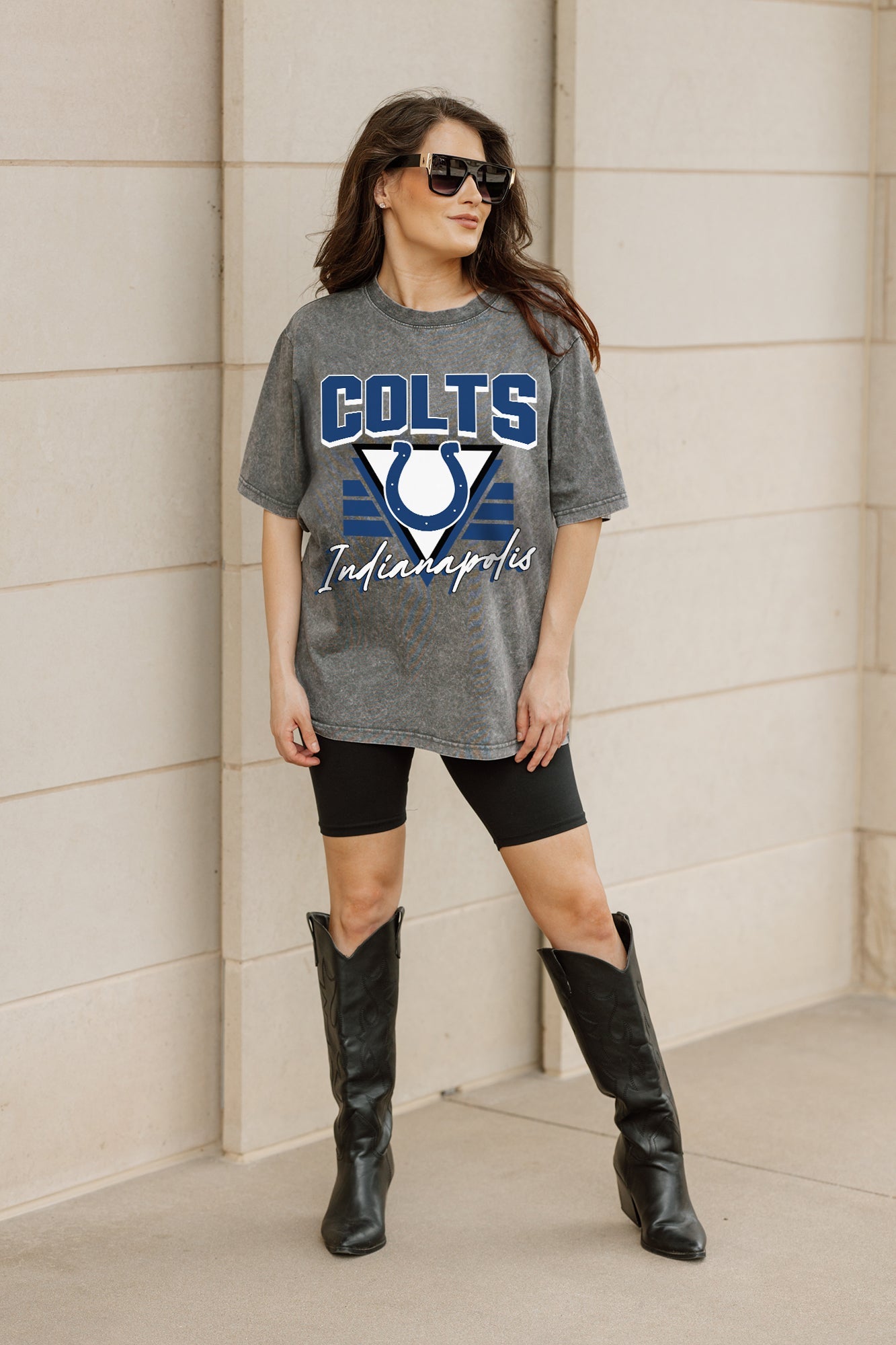 INDIANAPOLIS COLTS PLAY IT FORWARD OVERSIZED CREWNECK TEE