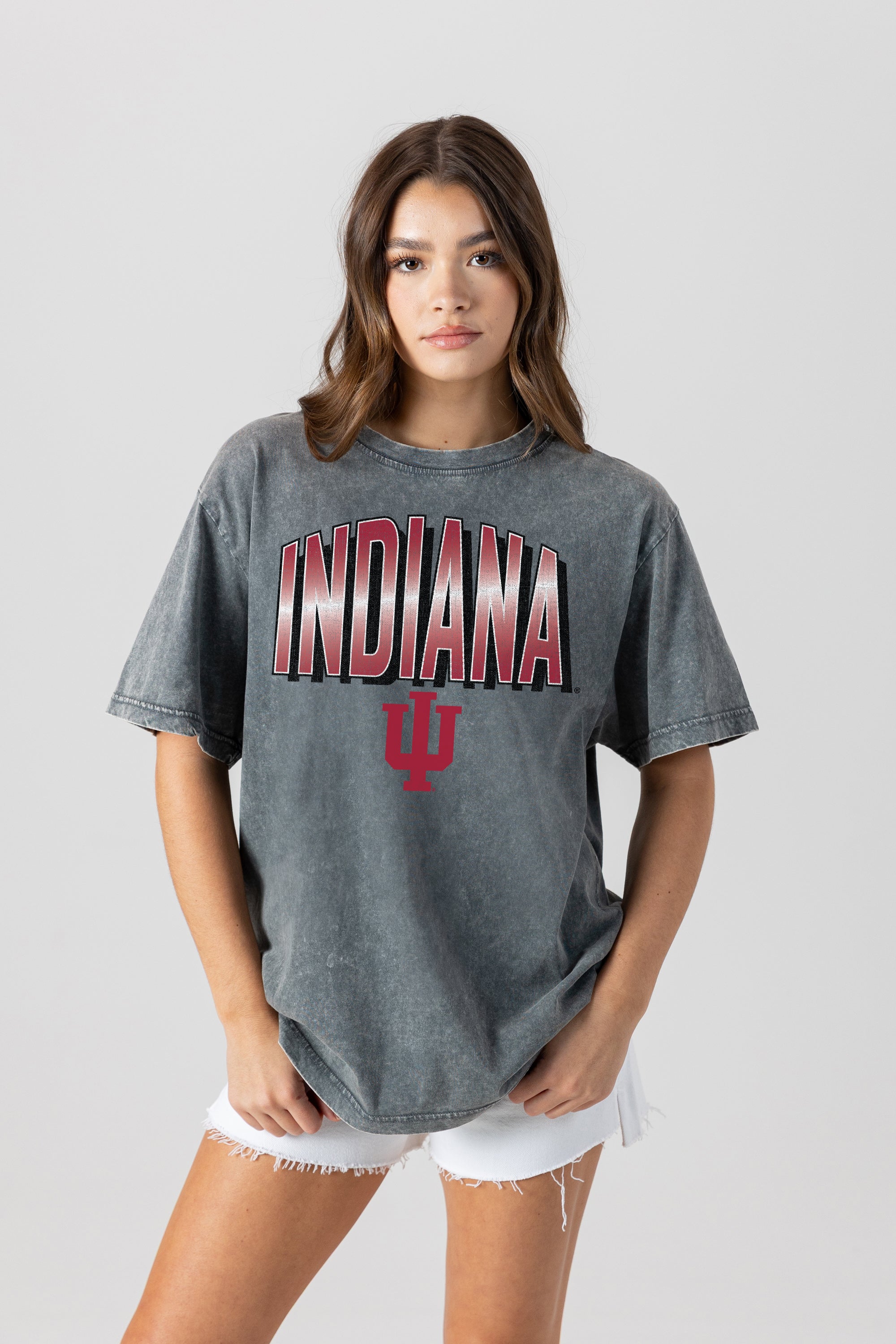 INDIANA HOOSIERS PEAK PERFORMANCE OVERSIZED CREWNECK TEE