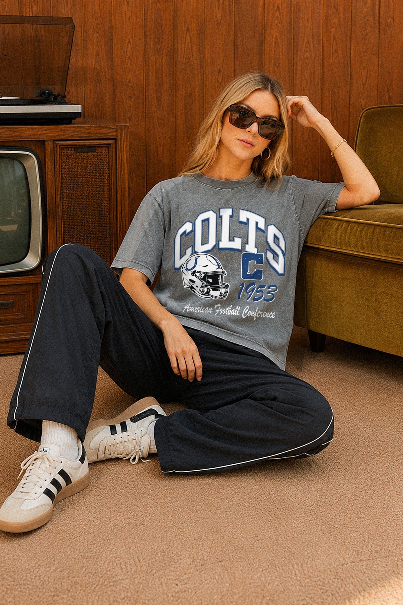 INDIANAPOLIS COLTS CLASSIC MOTION WASHED RELAXED FIT TEE