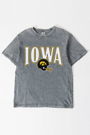 IOWA HAWKEYES PLAYBOOK WIN OVERSIZED CREWNECK TEE