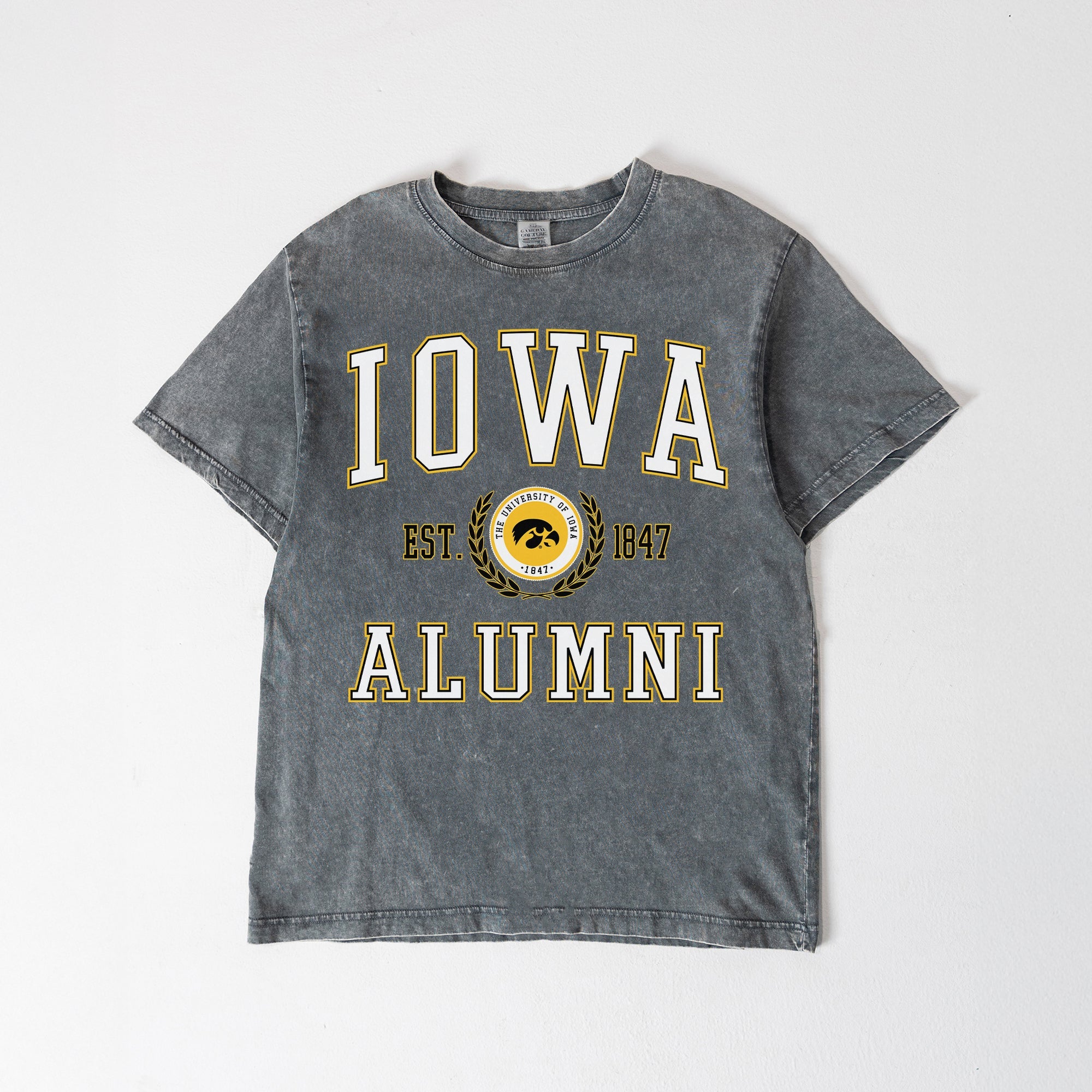 IOWA HAWKEYES DEGREE UNLOCKED WASHED RELAXED FIT TEE