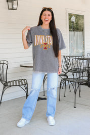 IOWA STATE CYCLONES PLAYBOOK WIN OVERSIZED CREWNECK TEE