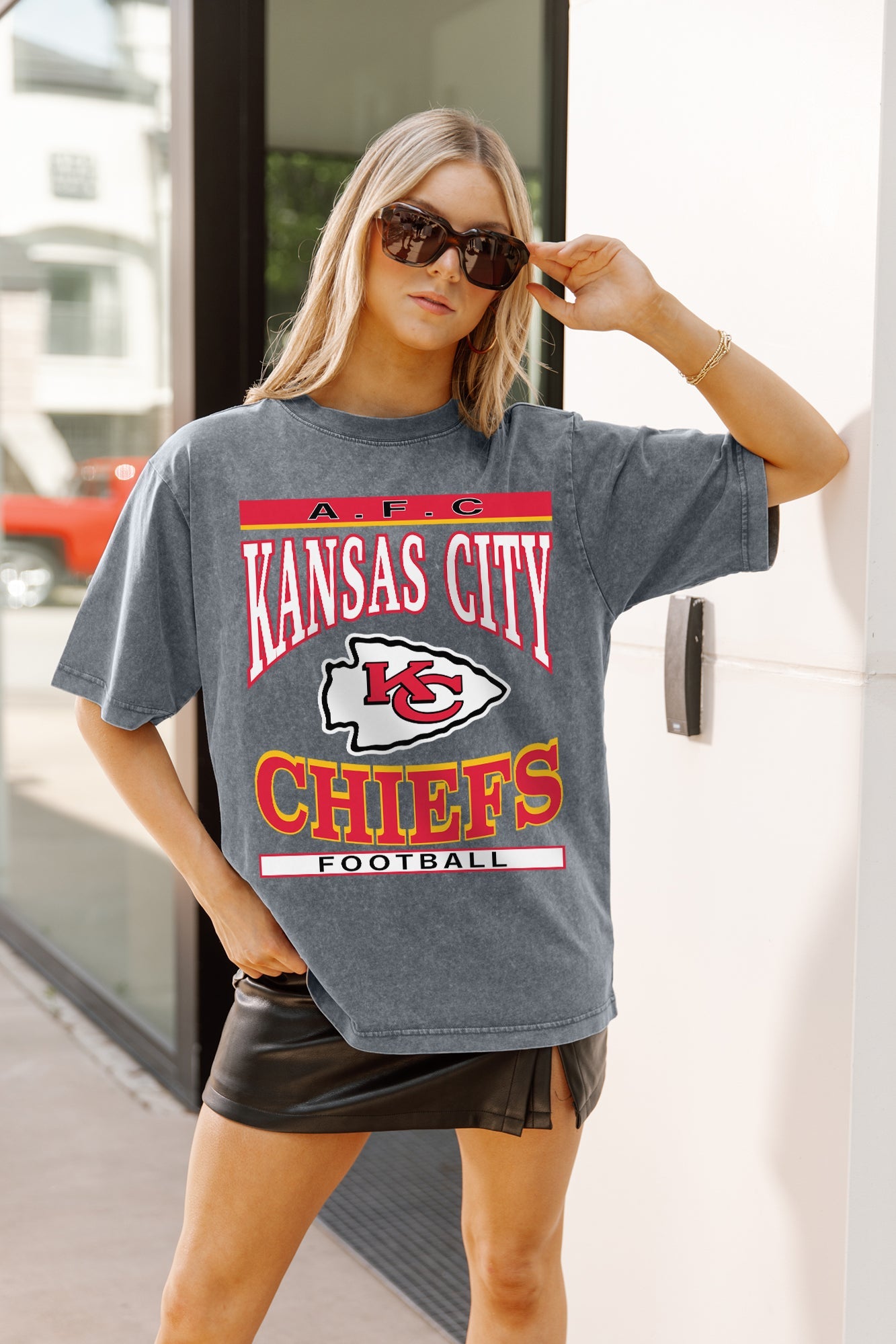 KANSAS CITY CHIEFS CLASSIC GRIND WASHED RELAXED FIT TEE