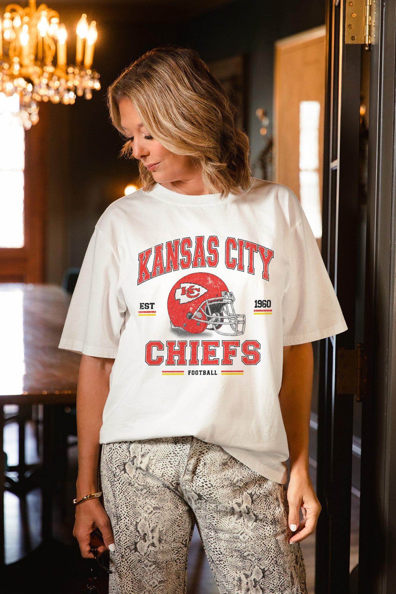KANSAS CITY CHIEFS PLAY TO WIN WASHED RELAXED FIT TEE