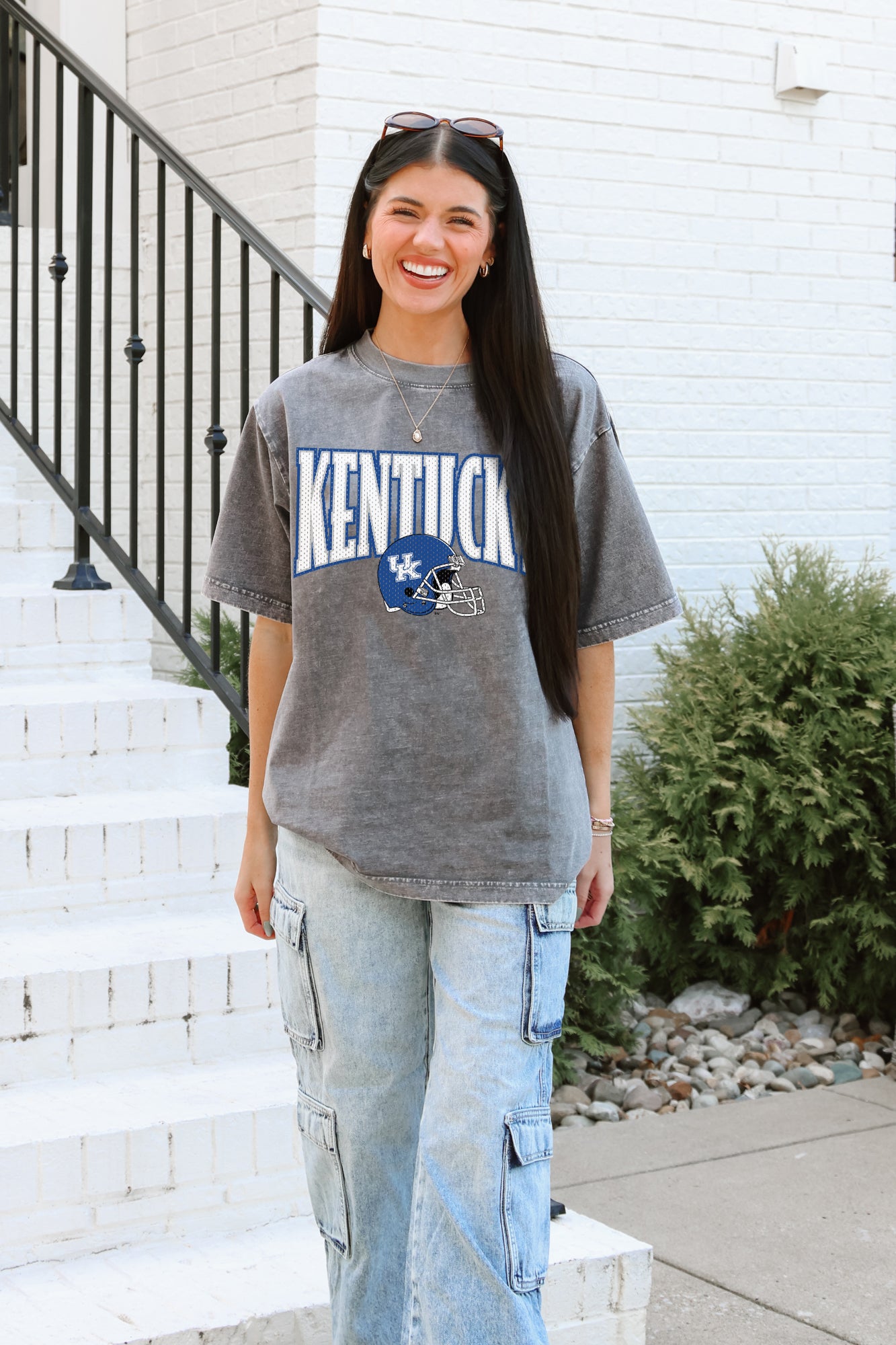 KENTUCKY WILDCATS PLAYBOOK WIN OVERSIZED CREWNECK TEE