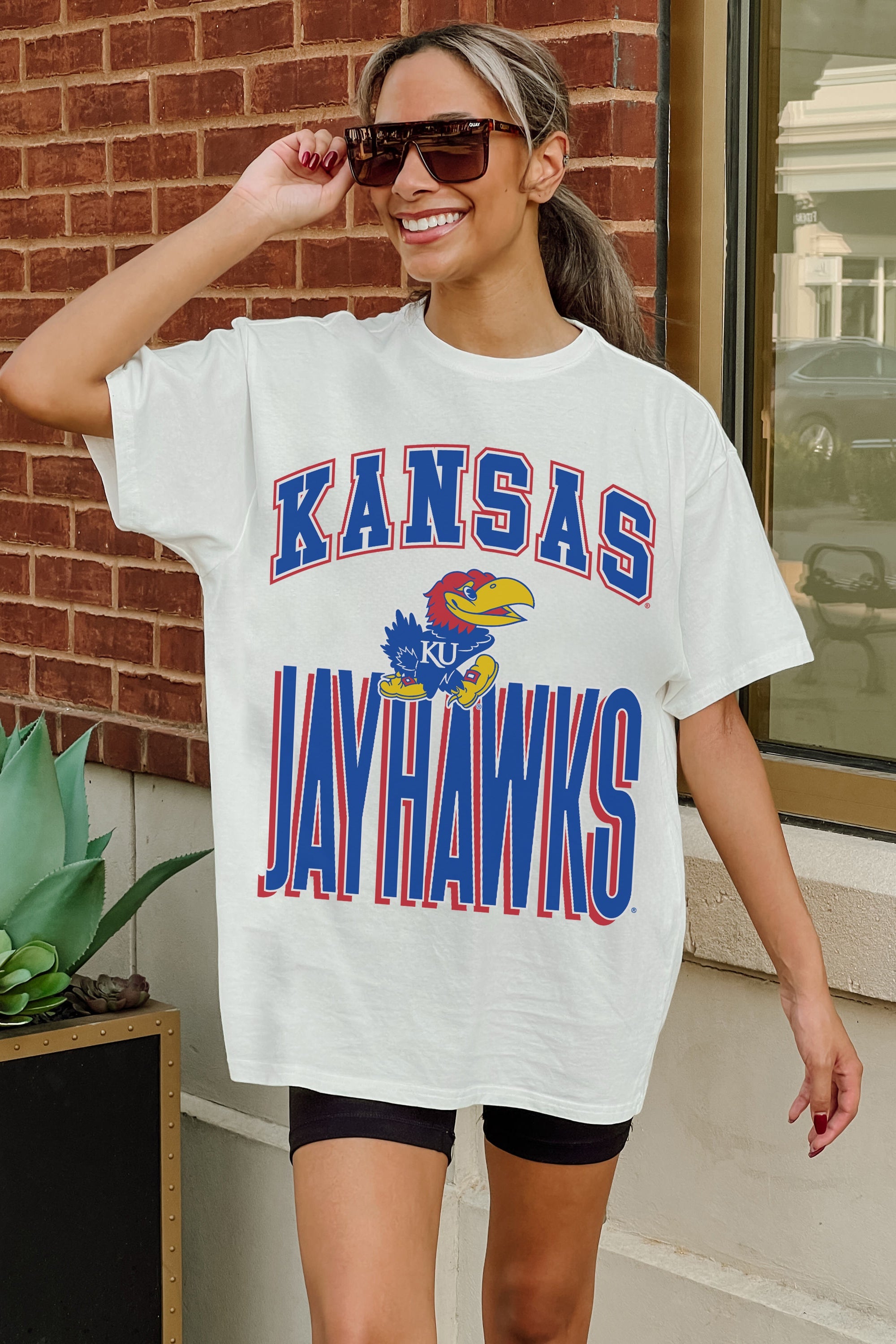 KANSAS JAYHAWKS FIERCE FOCUS WASHED RELAXED FIT TEE