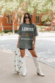 LEHIGH MOUNTAIN HAWKS THROWBACK OVERSIZED CREWNECK TEE