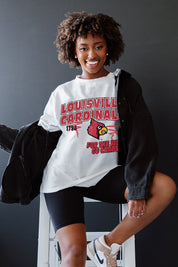 LOUISVILLE CARDINALS IN THE LEAD OVERSIZED CREWNECK TEE