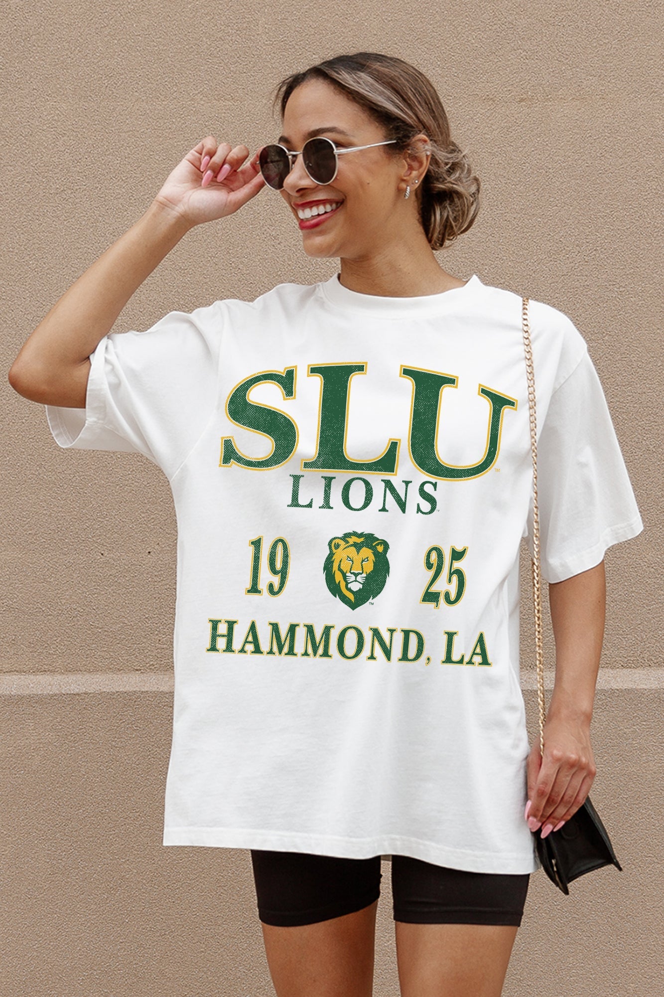 SOUTHEASTERN LOUISIANA LIONS UNITY OVERSIZED CREWNECK TEE