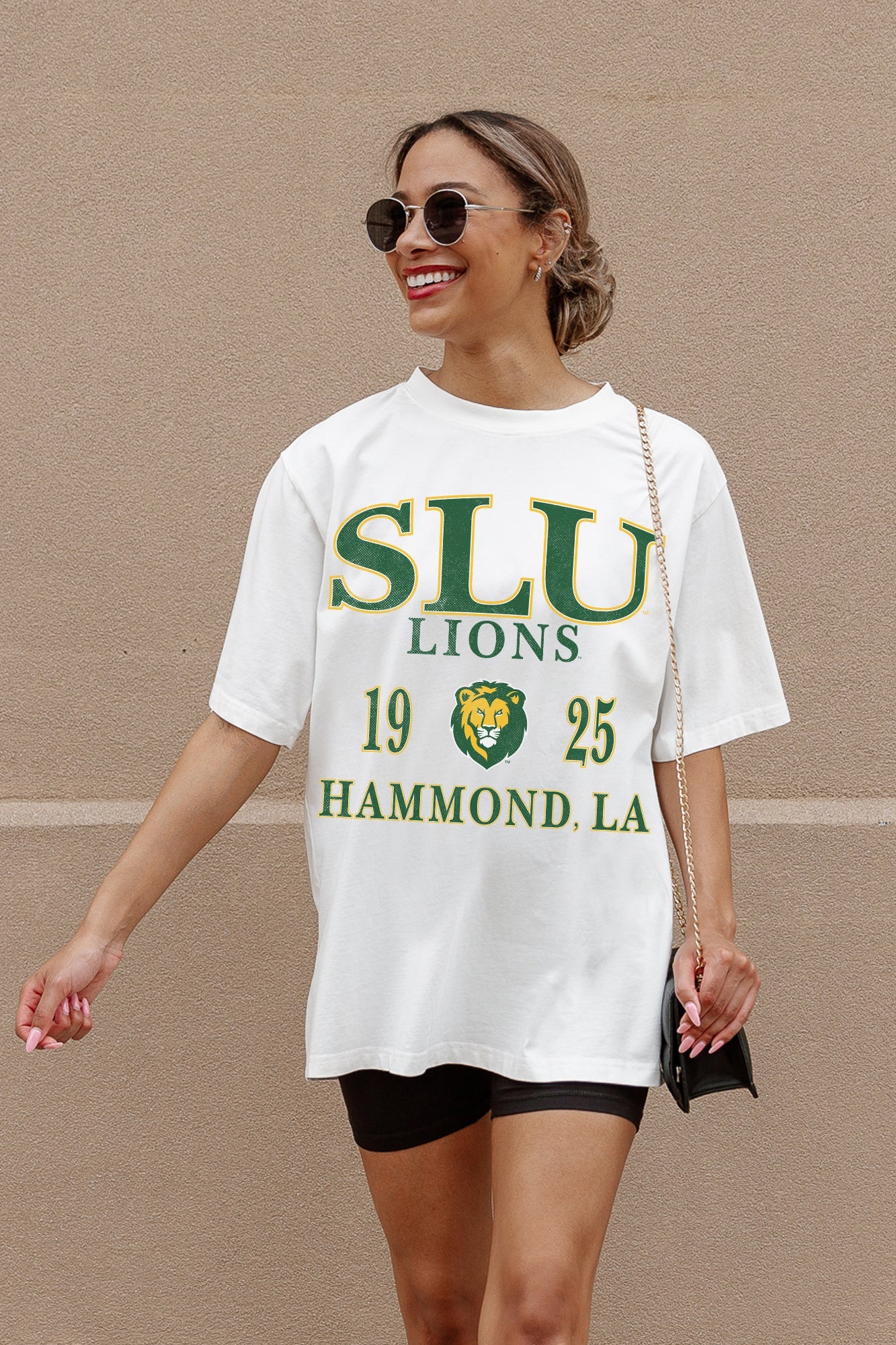 SOUTHEASTERN LOUISIANA LIONS UNITY OVERSIZED CREWNECK TEE