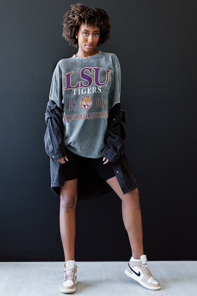 LSU TIGERS TIME-HONORED OVERSIZED CREWNECK TEE