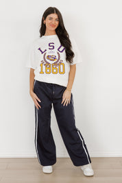 LSU TIGERS GO FOR TWO OVERSIZED CREWNECK TEE BY MADI PREWETT TROUTT