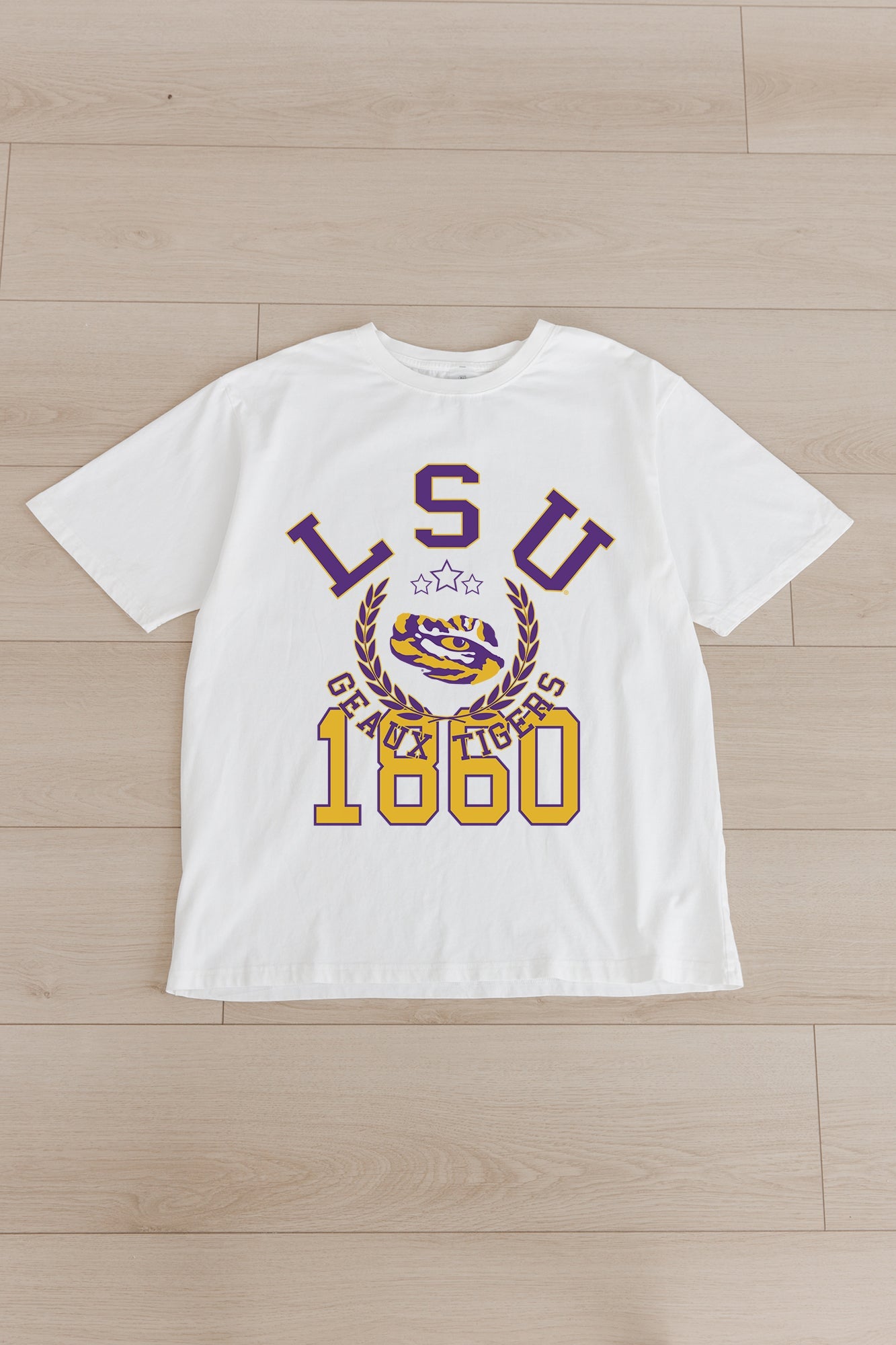 LSU TIGERS GO FOR TWO OVERSIZED CREWNECK TEE BY MADI PREWETT TROUTT