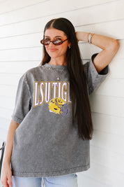 LSU TIGERS PLAYBOOK WIN OVERSIZED CREWNECK TEE