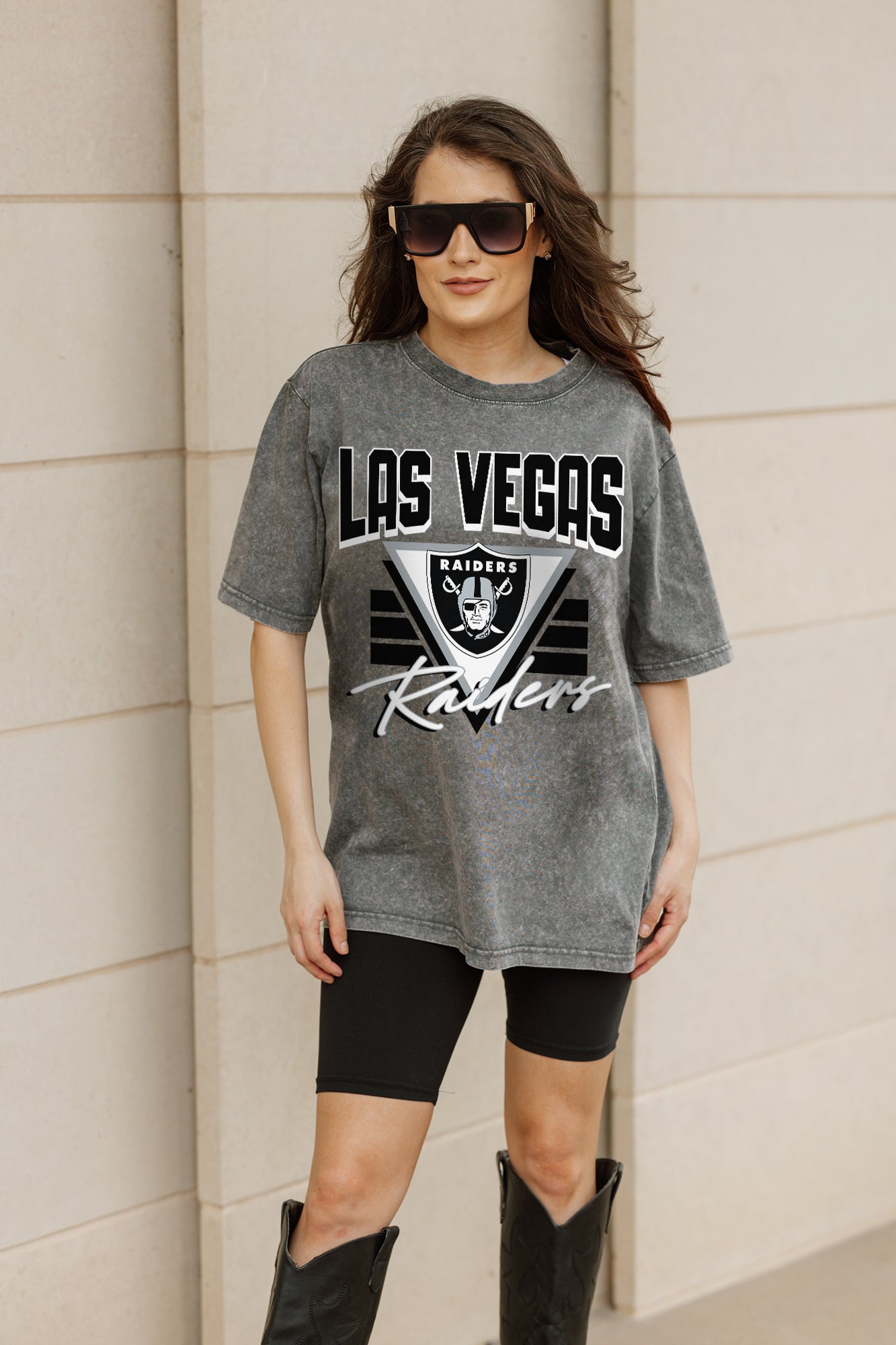 LAS VEGAS RAIDERS PLAY IT FORWARD OVERSIZED CREWNECK TEE