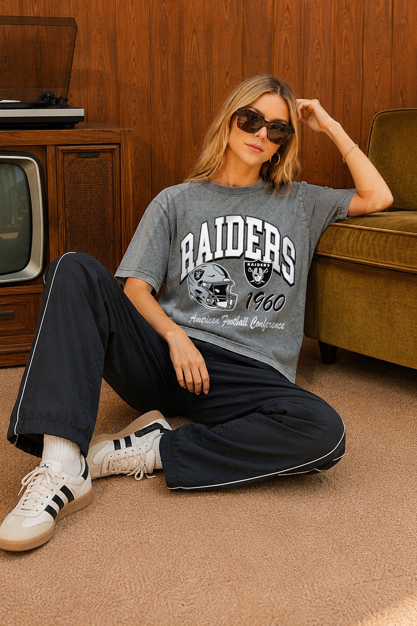 LAS VEGAS RAIDERS CLASSIC MOTION WASHED RELAXED FIT TEE
