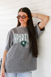 MICHIGAN STATE SPARTANS PLAYBOOK WIN OVERSIZED CREWNECK TEE