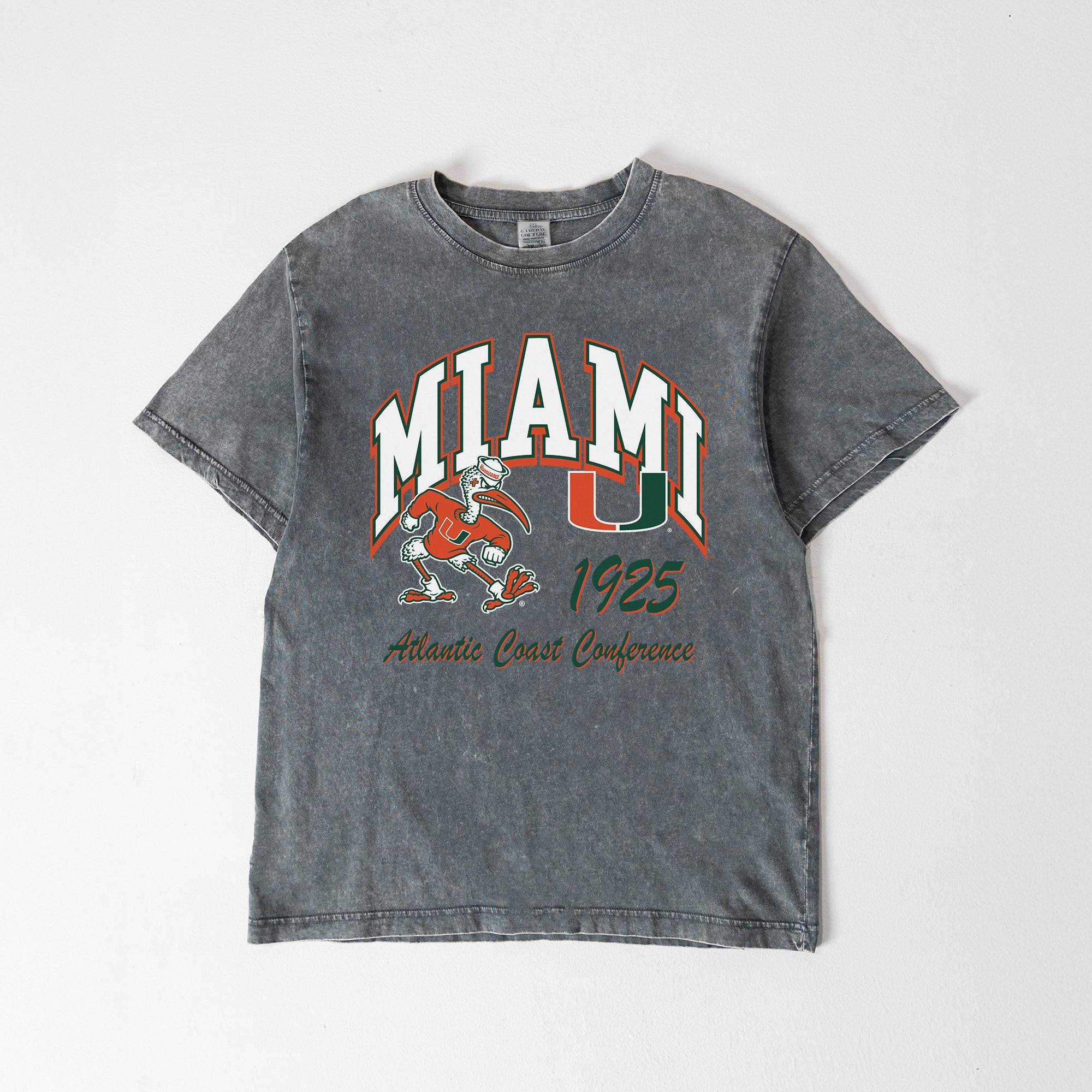 MIAMI HURRICANES CLASSIC MOTION WASHED RELAXED FIT TEE