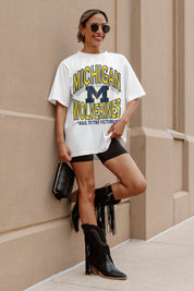 MICHIGAN WOLVERINES SHAKEDOWN OVERSIZED CREWNECK TEE