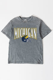MICHIGAN WOLVERINES PLAYBOOK WIN OVERSIZED CREWNECK TEE