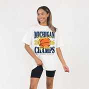 MICHIGAN WOLVERINES 2026 MEN'S NATIONAL BASKETBALL CHAMPIONS WASHED RELAXED FIT TEE