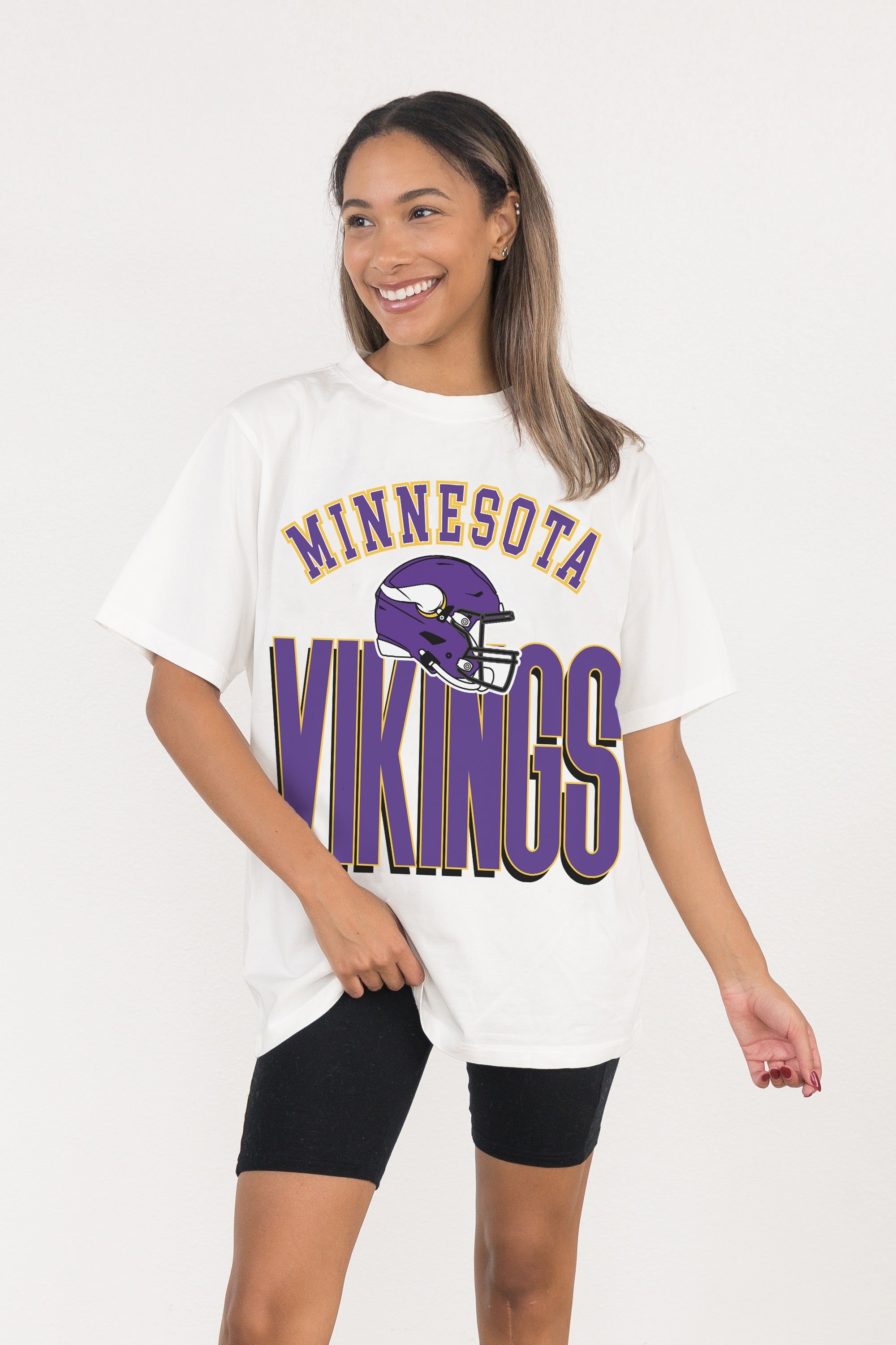 MINNESOTA VIKINGS FIERCE FOCUS WASHED RELAXED FIT TEE