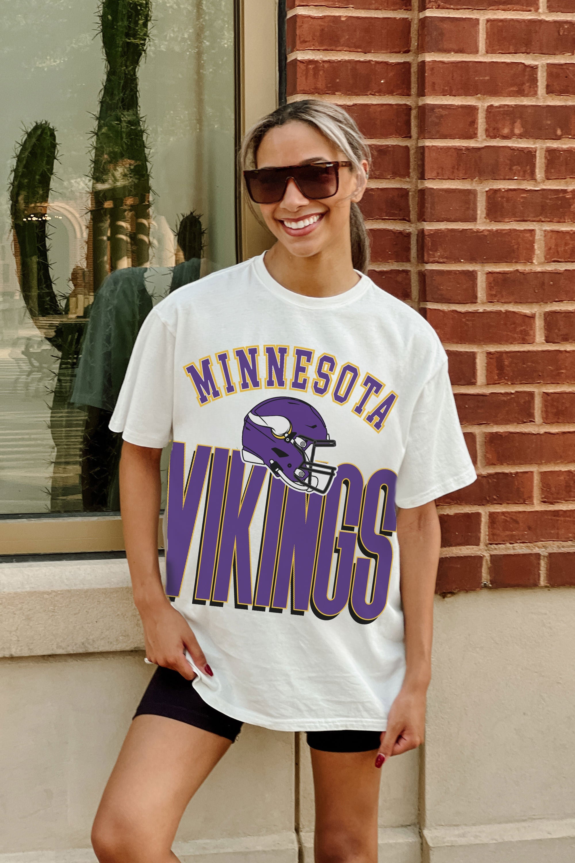 MINNESOTA VIKINGS FIERCE FOCUS WASHED RELAXED FIT TEE