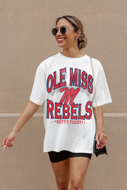 OLE MISS REBELS SHAKEDOWN OVERSIZED CREWNECK TEE