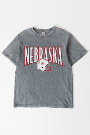 NEBRASKA CORNHUSKERS PLAYBOOK WIN OVERSIZED CREWNECK TEE