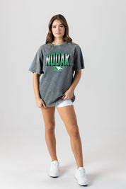 NORTH DAKOTA FIGHTING HAWKS PEAK PERFORMANCE OVERSIZED CREWNECK TEE