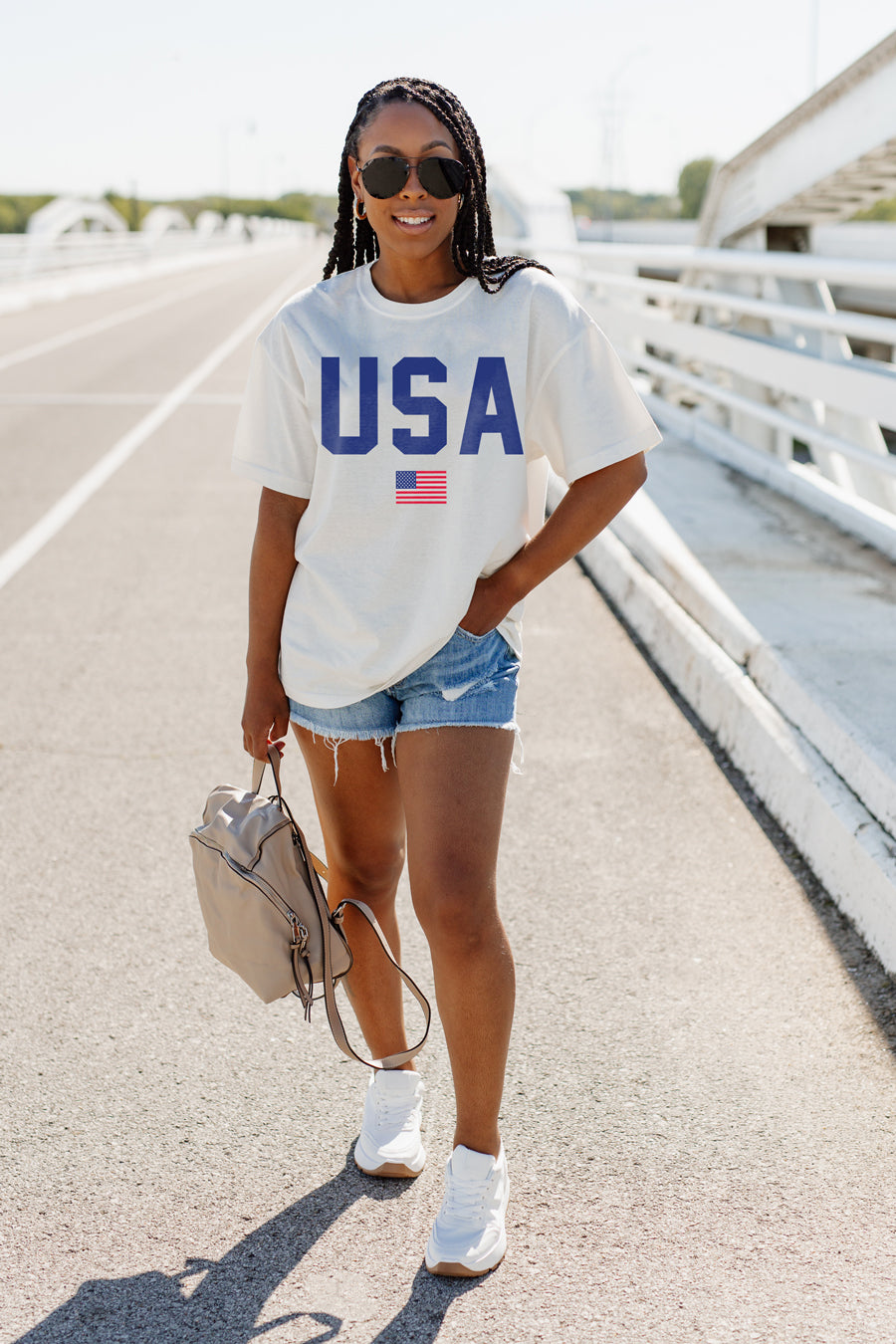 HOME OF THE FREE OVERSIZED VINTAGE WASH TEE