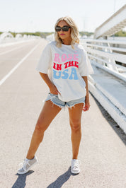 ROSE IN THE USA OVERSIZED VINTAGE WASH TEE