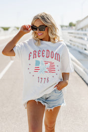 FREEDOM EST 1776 OVERSIZED VINTAGE WASH TEE