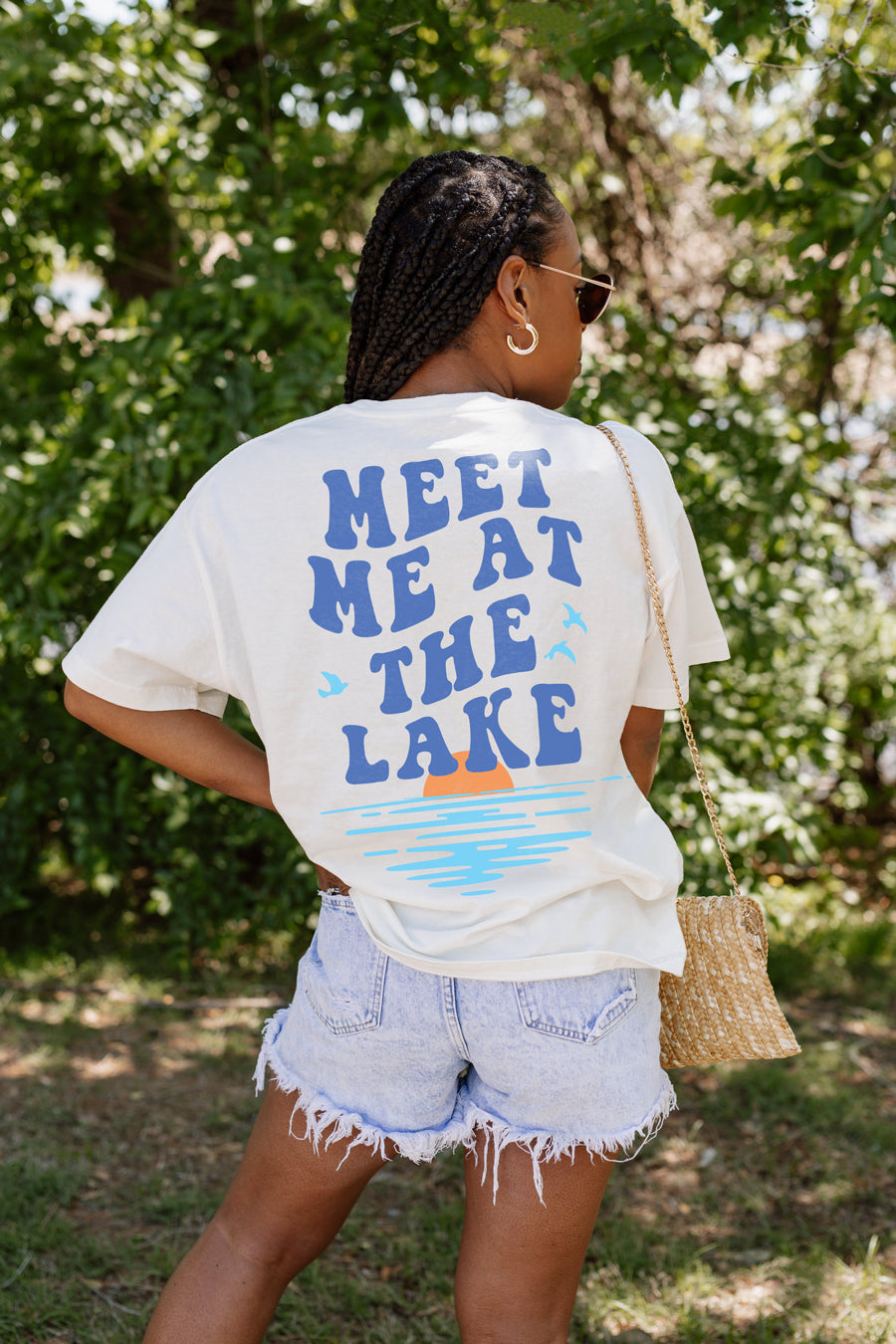 MEET ME AT THE LAKE OVERSIZED VINTAGE WASH TEE