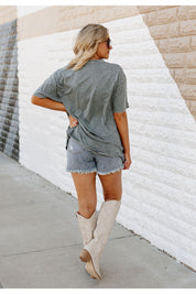 TAKE ME TO NASHVILLE OVERSIZED VINTAGE WASH TEE - Back View On Model | Gameday Couture - SOHO