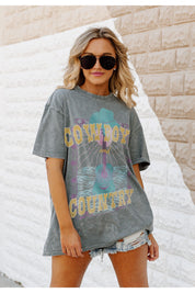 COWBOY LOVER OVERSIZED VINTAGE WASH TEE