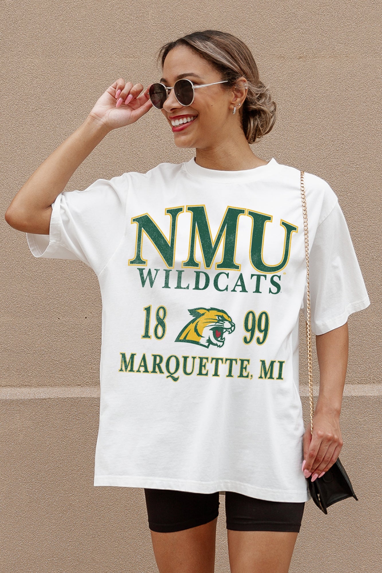 NORTHERN MICHIGAN WILDCATS UNITY OVERSIZED CREWNECK TEE