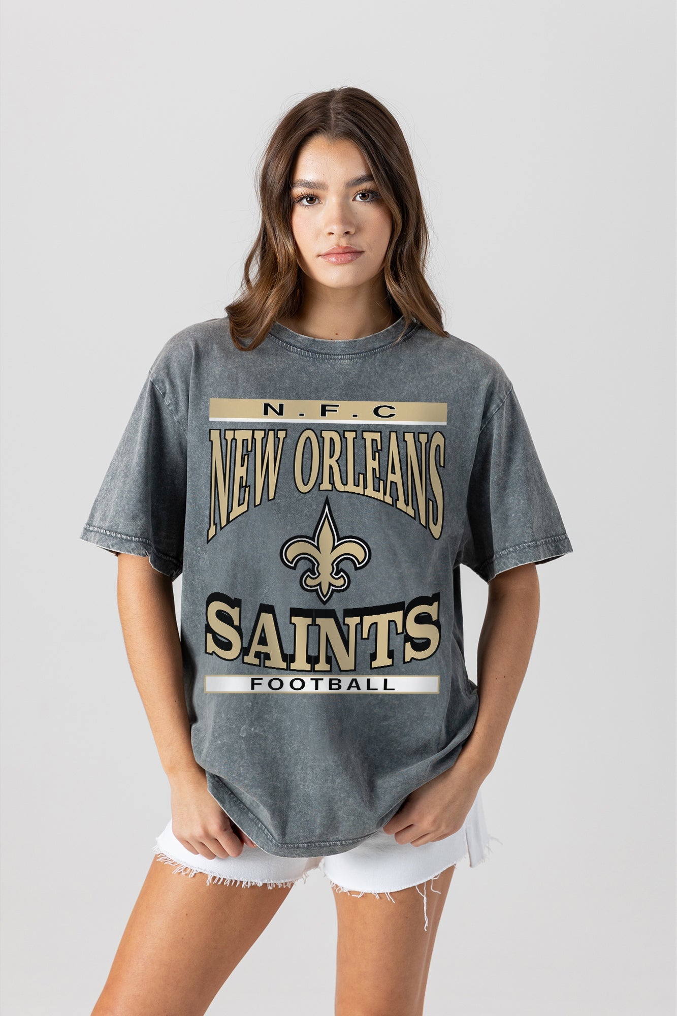NEW ORLEANS SAINTS CLASSIC GRIND WASHED RELAXED FIT TEE