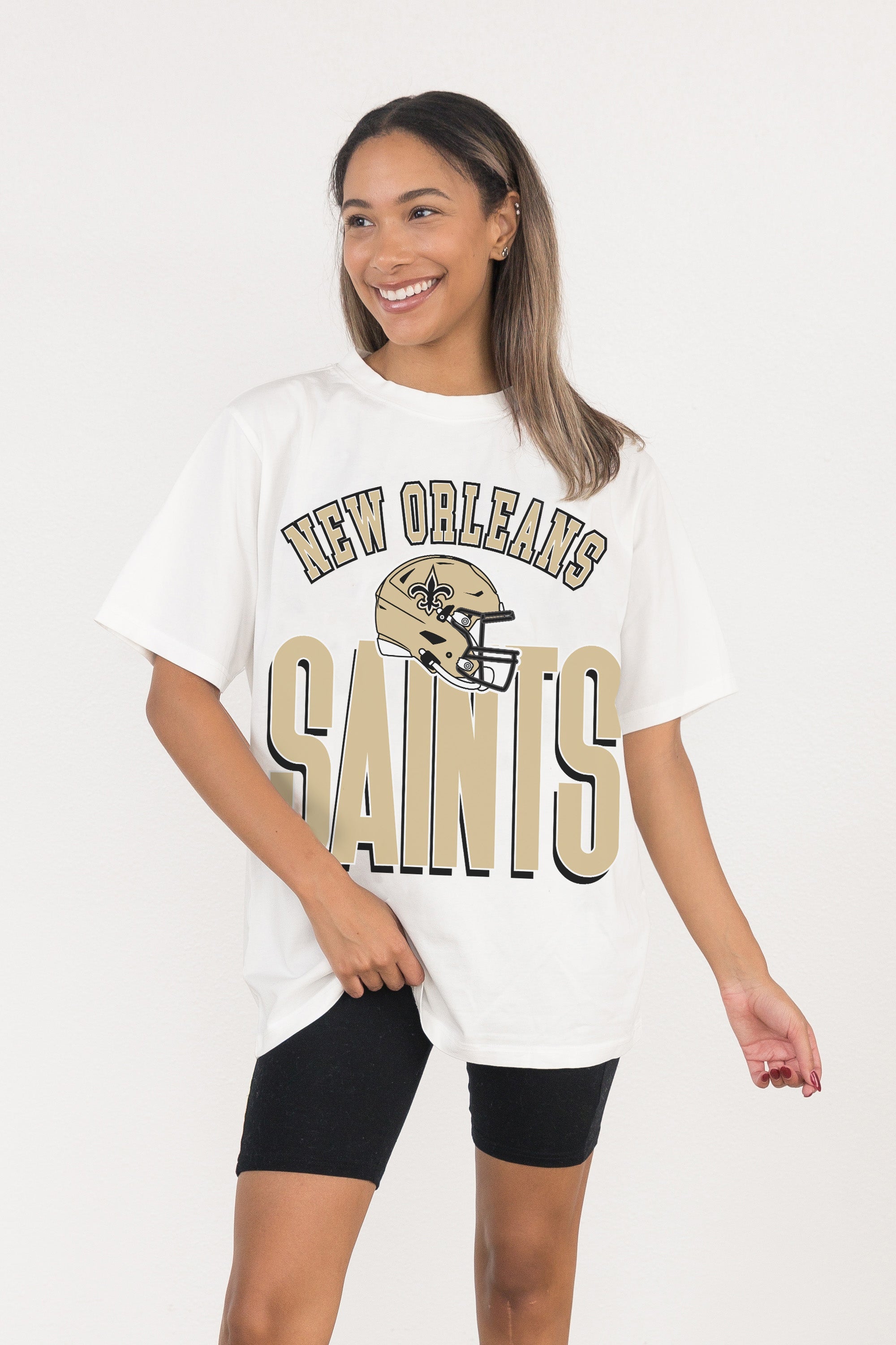 NEW ORLEANS SAINTS FIERCE FOCUS WASHED RELAXED FIT TEE