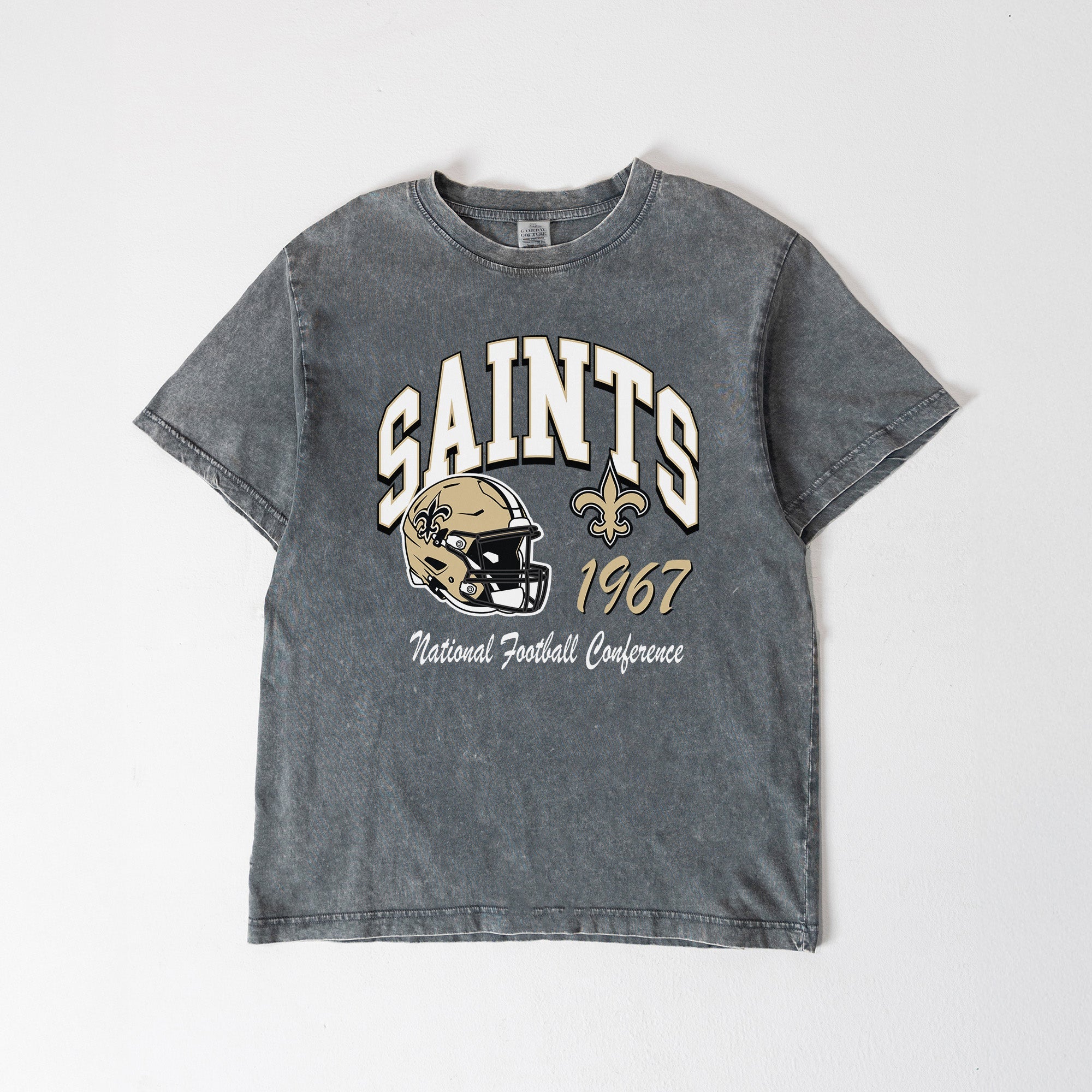 NEW ORLEANS SAINTS CLASSIC MOTION WASHED RELAXED FIT TEE