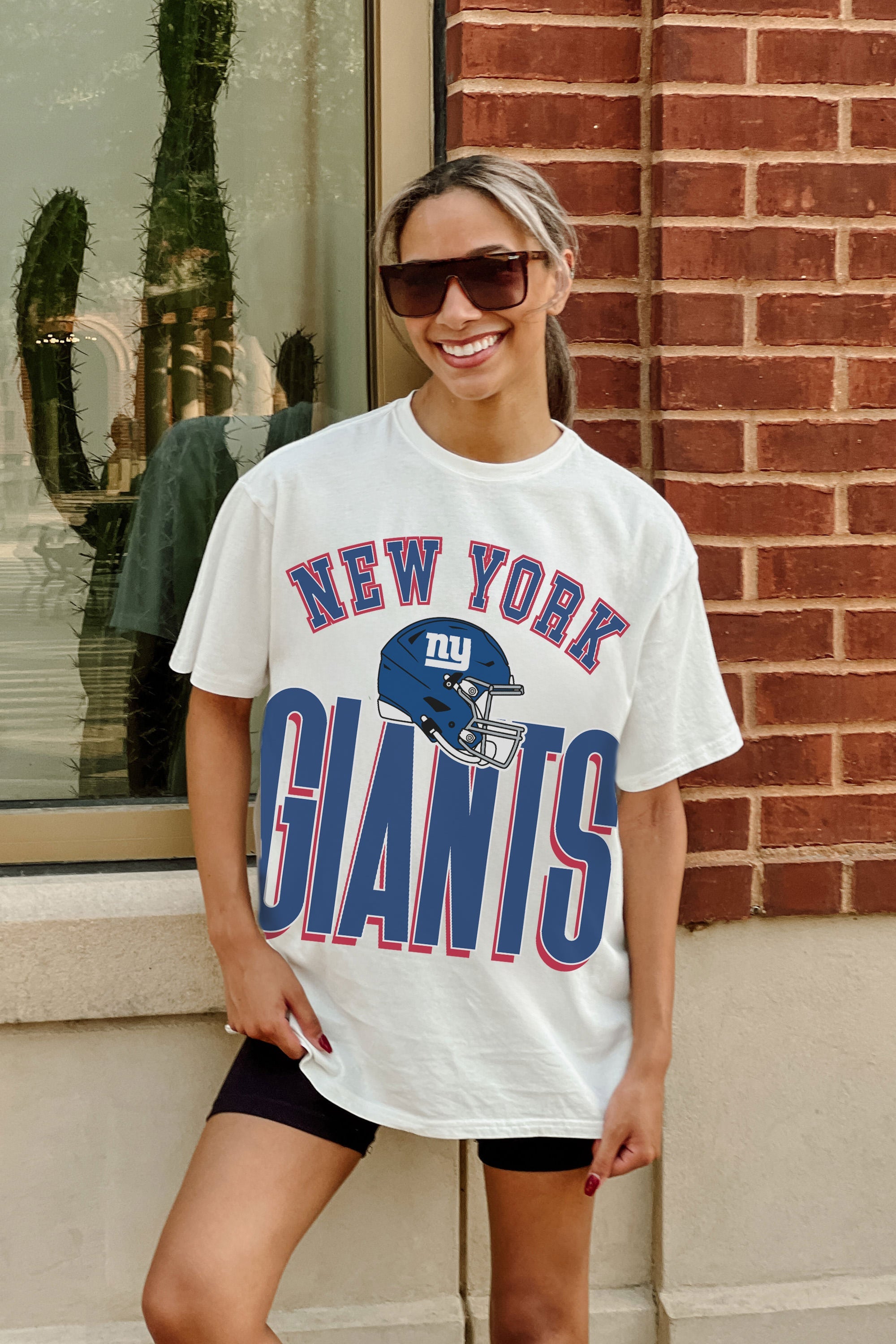 NEW YORK GIANTS FIERCE FOCUS WASHED RELAXED FIT TEE