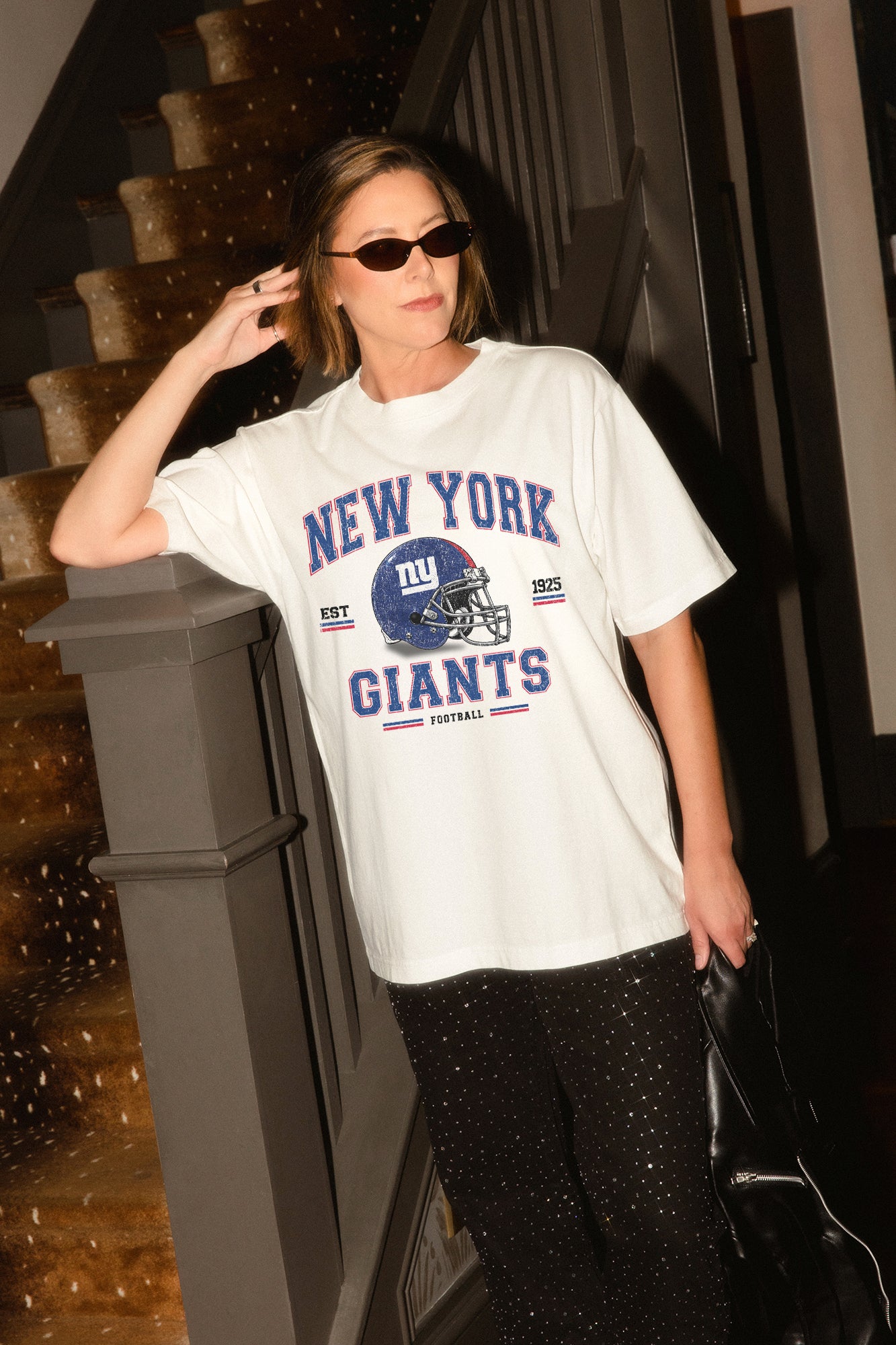 NEW YORK GIANTS PLAY TO WIN WASHED RELAXED FIT TEE